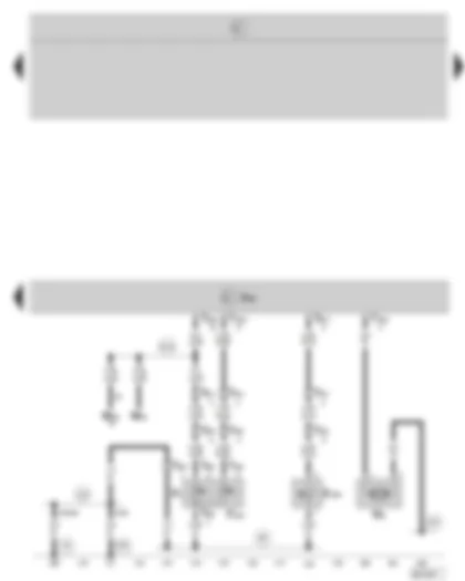 Wiring Diagram  SKODA OCTAVIA II 2007 - Convenience electric central control unit - rear lid handle release button - central locking motor-rear lid - luggage compartment light switch - central locking switch