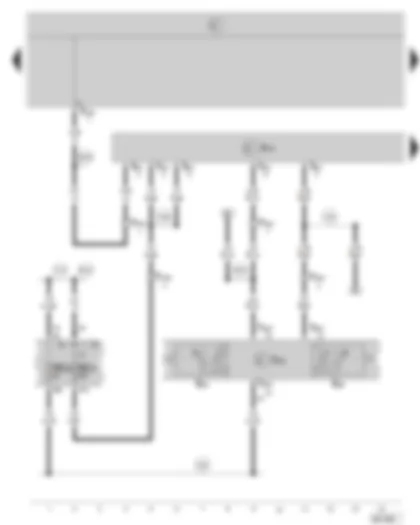 Wiring Diagram  SKODA OCTAVIA II 2008 - Heated front seat control unit - air conditioning system control unit - heated seat regulator - fuse holder - (only for vehicles with Climatic)