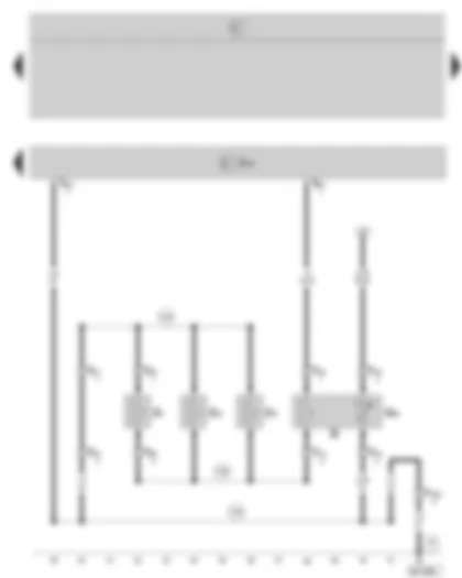 Wiring Diagram  SKODA OCTAVIA II 2008 - Heated front seat control unit - front passenger side seat heating