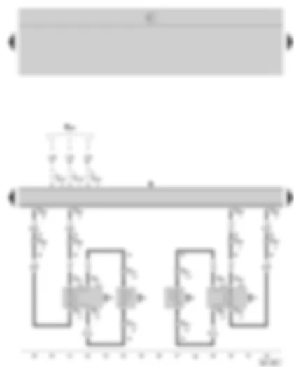 Wiring Diagram  SKODA OCTAVIA II 2008 - Radio - rear loudspeaker