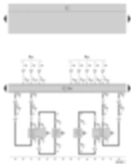 Wiring Diagram  SKODA OCTAVIA II 2008 - Radio navigation system control unit - rear loudspeaker