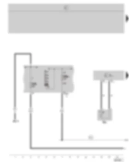 Wiring Diagram  SKODA OCTAVIA II 2007 - Engine control unit - coolant temperature sender at radiator outlet - E box - (not valid for 2.0 ltr./147 kW)