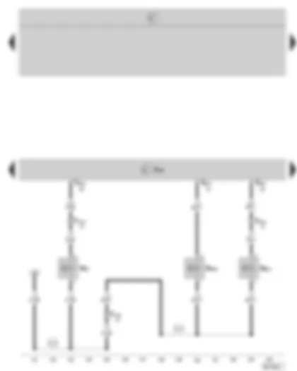 Wiring Diagram  SKODA OCTAVIA II 2007 - Diesel direct injection system control unit - charge pressure control solenoid valve - intake manifold flap valve - exhaust gas recirculation cooler change-over valve