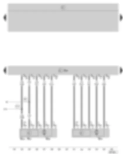 Wiring Diagram  SKODA OCTAVIA II 2007 - Diesel direct injection system control unit - exhaust gas recirculation control motor - exhaust gas recirculation potentiometer - intake manifold flap motor