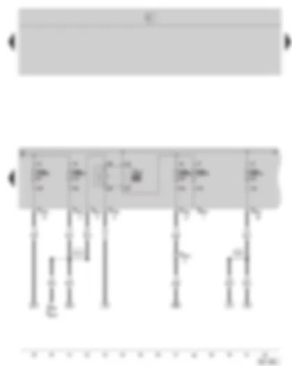 Wiring Diagram  SKODA OCTAVIA II 2008 - Engine component current supply relay - E box