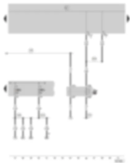 Wiring Diagram  SKODA OCTAVIA II 2008 - Terminal 50 voltage supply relay - fuse holder