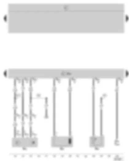 Wiring Diagram  SKODA OCTAVIA II 2008 - Motronic control unit - engine speed sender - camshaft position sender - coolant temperature sender at radiator outlet