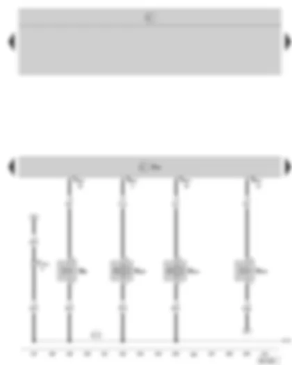 Wiring Diagram  SKODA OCTAVIA II 2008 - Motronic control unit - activated charcoal filter system solenoid valve - camshaft adjustment valve -1- - fuel pressure regulating valve - intake manifold flap valve