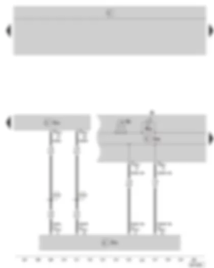 Wiring Diagram  SKODA OCTAVIA II 2008 - Motronic control unit - data bus diagnostic interface - dash panel insert - warning lamps - coolant temperature gauge