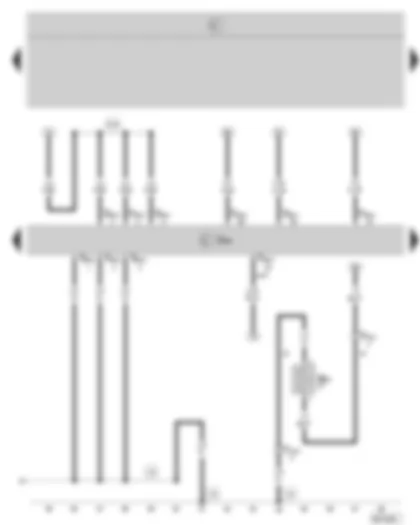 Wiring Diagram  SKODA OCTAVIA II 2008 - Diesel direct injection system control unit - heating resistor for crankcase ventilation