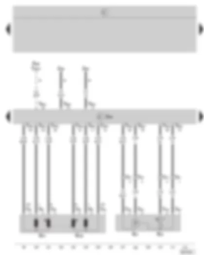 Wiring Diagram  SKODA OCTAVIA II 2008 - Diesel direct injection system control unit - accelerator pedal position sender - charge air pressure sender - intake air temperature sender