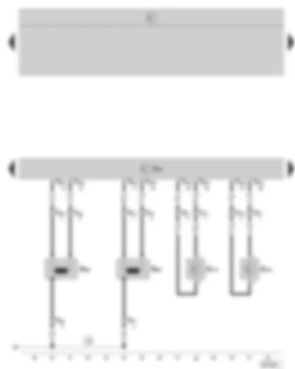 Wiring Diagram  SKODA OCTAVIA II 2008 - Airbag control unit - side airbag igniter - side airbag crash sensor