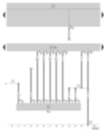 Wiring Diagram  SKODA OCTAVIA II 2008 - Automatic gearbox control unit - Multi-function switch