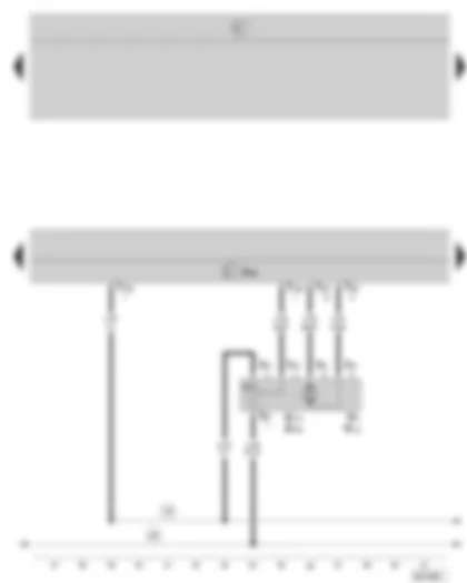 Wiring Diagram  SKODA OCTAVIA II 2008 - Climatronic control unit - at fresh air/air recirculation and air flow flap control motor