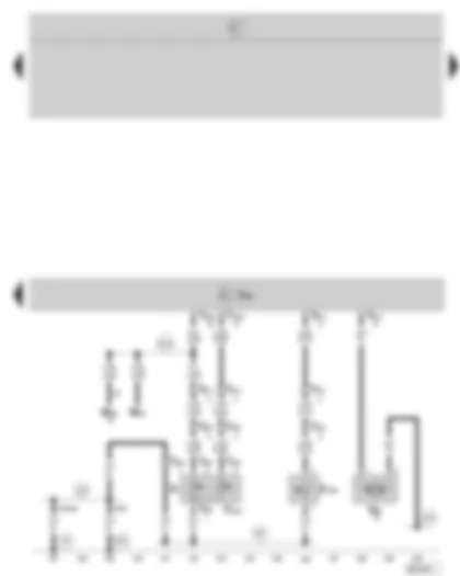 Wiring Diagram  SKODA OCTAVIA II 2008 - Convenience electric central control unit - rear lid handle release button - central locking motor-rear lid - luggage compartment light switch - central locking switch