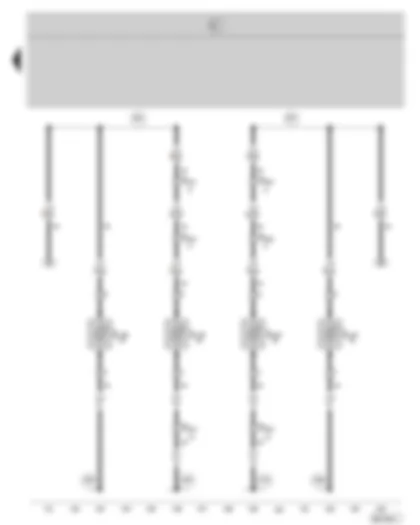 Wiring Diagram  SKODA OCTAVIA II 2008 - Inner door handle illumination driver