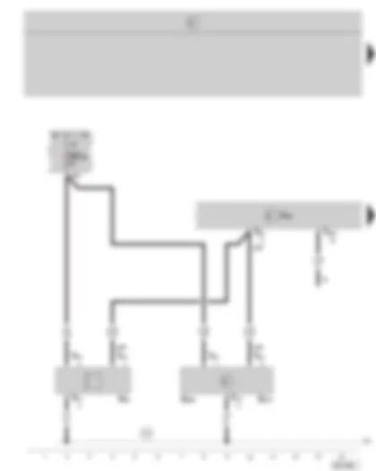 Wiring Diagram  SKODA OCTAVIA II 2008 - Convenience electric central control unit - interior monitoring sensor and vehicle inclination sender - alarm horn - fuse holder