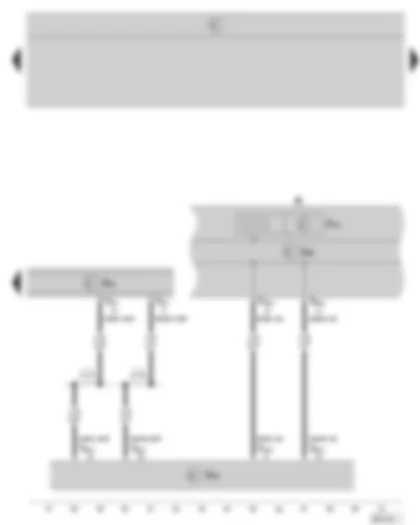 Wiring Diagram  SKODA OCTAVIA II 2008 - Radio navigation system control unit - data bus diagnostic interface - dash panel insert