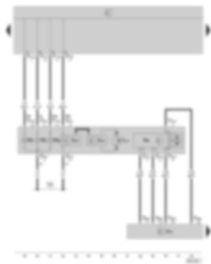 Wiring Diagram  SKODA OCTAVIA II 2008 - Headlight range control unit - left headlight