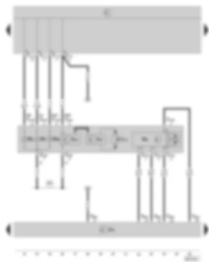 Wiring Diagram  SKODA OCTAVIA II 2008 - Headlight range control unit - right headlight