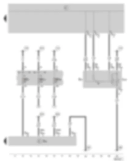 Wiring Diagram  SKODA OCTAVIA II 2008 - Headlight range control unit - illumination regulator - switches and instruments - fuse holder