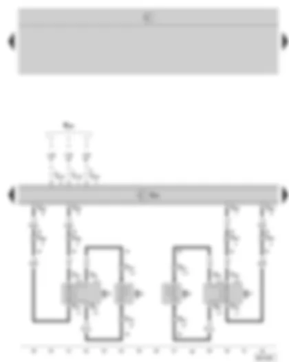 Wiring Diagram  SKODA OCTAVIA II 2008 - Radio navigation system control unit - rear loudspeaker