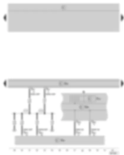 Wiring Diagram  SKODA OCTAVIA II 2008 - Radio navigation system control unit - data bus diagnostic interface - dash panel insert