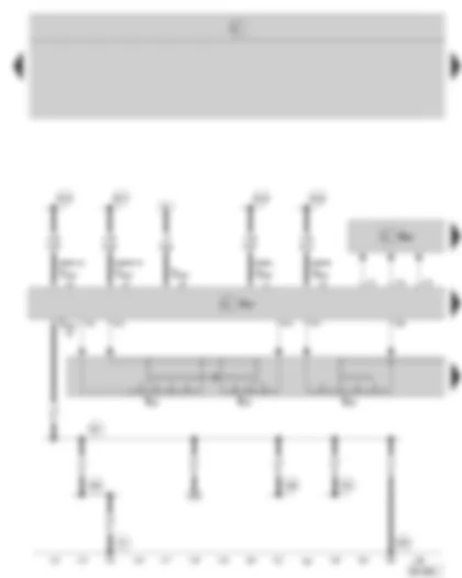 Wiring Diagram  SKODA OCTAVIA II 2008 - Steering column electronics control unit - intermittent wiper switch - rear wiper switch - intermittent wiper control - steering angle sender