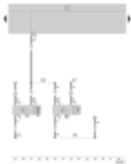 Wiring Diagram  SKODA OCTAVIA II 2008 - Windscreen wiper motor - rain and light detector sensor