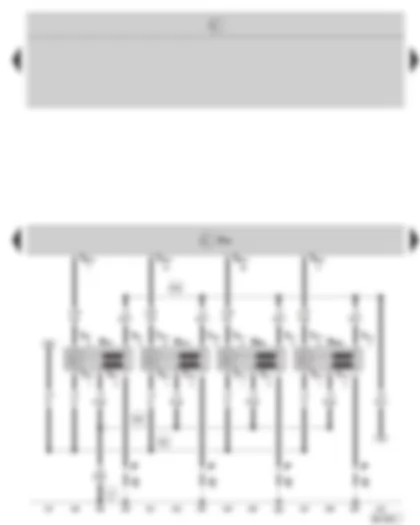 Wiring Diagram  SKODA OCTAVIA II 2008 - Motronic control unit - ignition system