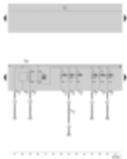 Wiring Diagram  SKODA OCTAVIA II 2008 - Current supply relay for engine components - E box
