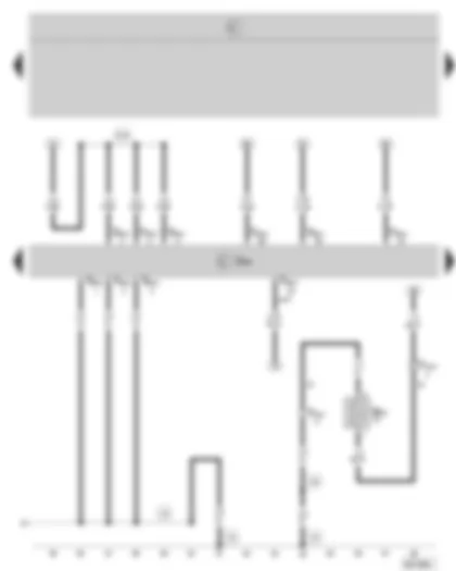 Wiring Diagram  SKODA OCTAVIA II 2008 - Diesel direct injection system control unit - heating resistor for crankcase ventilation