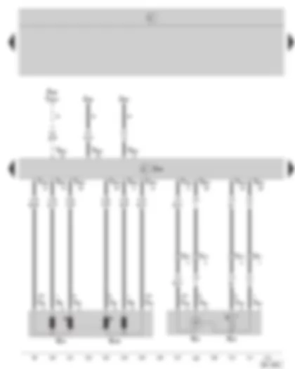 Wiring Diagram  SKODA OCTAVIA II 2008 - Diesel direct injection system control unit - accelerator pedal position sender - charge air pressure sender - intake air temperature sender