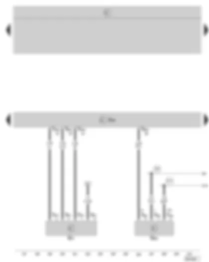 Wiring Diagram  SKODA OCTAVIA II 2008 - Diesel direct injection system control unit - air mass meter - position sensor for charge air pressure actuator