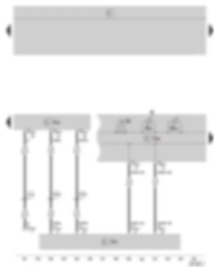 Wiring Diagram  SKODA OCTAVIA II 2008 - Diesel direct injection system control unit - data bus diagnostic interface - dash panel insert - warning lamps - coolant temperature gauge