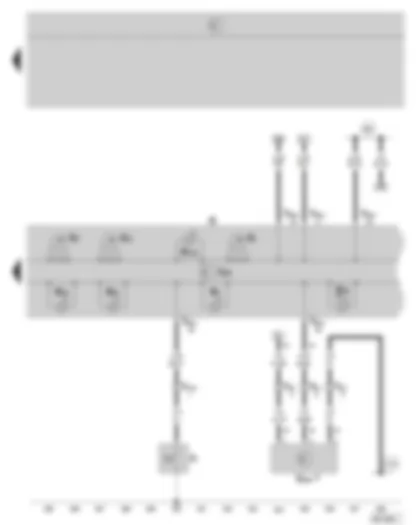 Wiring Diagram  SKODA OCTAVIA II 2008 - Dash panel insert - warning lamps - fuel gauge - rev. counter - speedometer - oil pressure switch - oil level/oil temperature sender