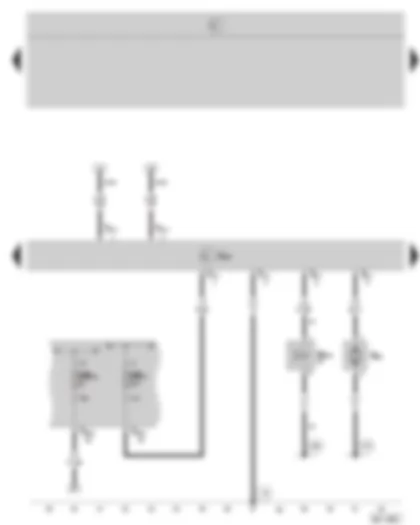 Wiring Diagram  SKODA OCTAVIA II 2008 - Additional heater control unit - heater coolant shut-off valve - metering pump - E-Box