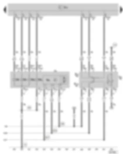 Электросхемa  SKODA OCTAVIA II 2010 - передняя правая фара - потенциометр освещения выключателей и панели приборов - потенциометр системы регулирования угла наклона фар