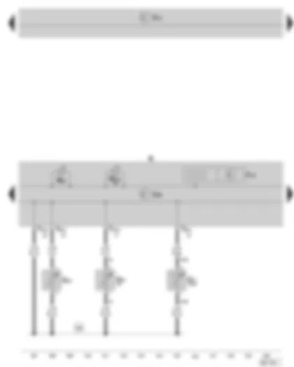 Электросхемa  SKODA OCTAVIA II 2010 - панель приборов - сигнализаторы - многофункциональный указатель (MFA) - датчик уровня охладжающей жидкости - датчик уровня жидкости в резервуаре для стеклоомывателей - дaтчик тeмпeрaтуры нaружнoгo вoздуxa