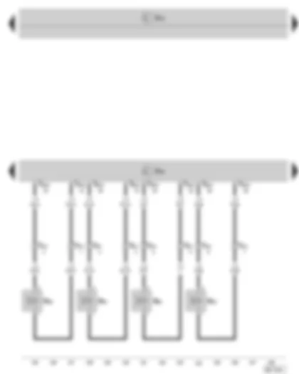 Wiring Diagram  SKODA OCTAVIA II 2012 - Motronic control unit - injection valves