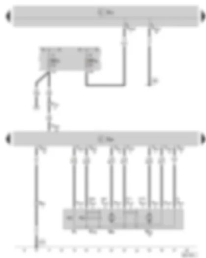 Wiring Diagram  SKODA OCTAVIA II 2010 - Door control unit - driver side - central locking lock unit - driver side - fuse holder
