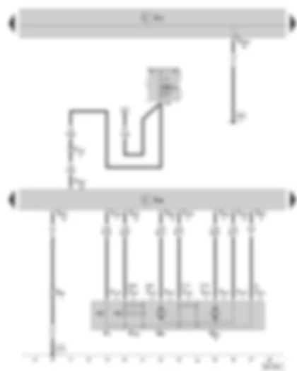 Wiring Diagram  SKODA OCTAVIA II 2009 - Door control unit - driver side - central locking lock unit - driver side - fuse holder