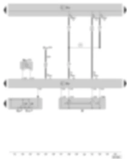 Wiring Diagram  SKODA OCTAVIA II 2011 - Steering column electronics control unit - ignition starter switch - multi-function display call-up button - ignition key withdrawal lock solenoid