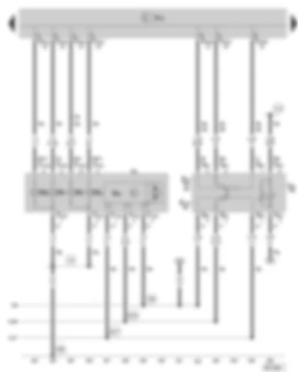 Wiring Diagram  SKODA OCTAVIA II 2011 - Right headlight - illumination regulator - switches and instruments - headlight range control adjuster