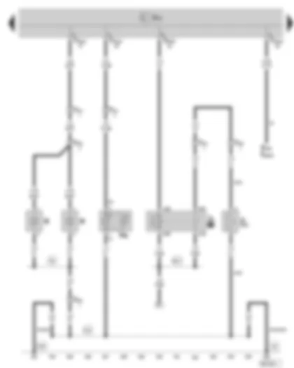 Wiring Diagram  SKODA OCTAVIA II 2011 - high level brake light - number plate light - heated rear window relay - heated rear window