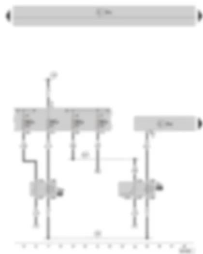 Wiring Diagram  SKODA OCTAVIA II 2011 - Additional heater control unit - fresh air blower relay - auxiliary heater operation relay - fuse holder
