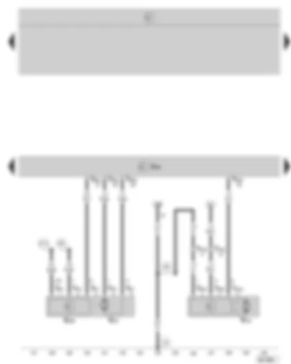 Wiring Diagram  SKODA OCTAVIA II 2008 - Diesel direct injection system control unit - intake manifold flap potentiometer - intake manifold flap motor - coolant circulation pump 2