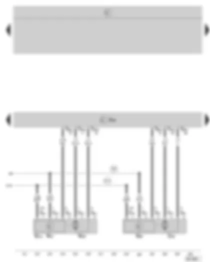Wiring Diagram  SKODA OCTAVIA II 2008 - Diesel direct injection system control unit - exhaust gas recirculation control motor - exhaust gas recirculation potentiometer - throttle valve control unit - throttle valve potentiometer