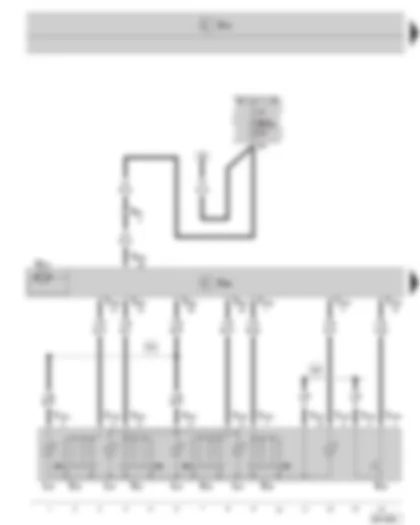 Wiring Diagram  SKODA OCTAVIA II 2013 - Door control unit - driver side - central switch for window regulators - window regulator motor - driver side - fuse holder
