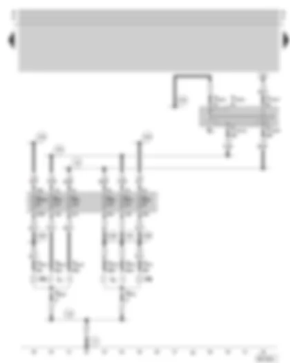 Wiring Diagram  SKODA OCTAVIA 1997 - Headlight dipper/flasher switch - headlight - fuse holder